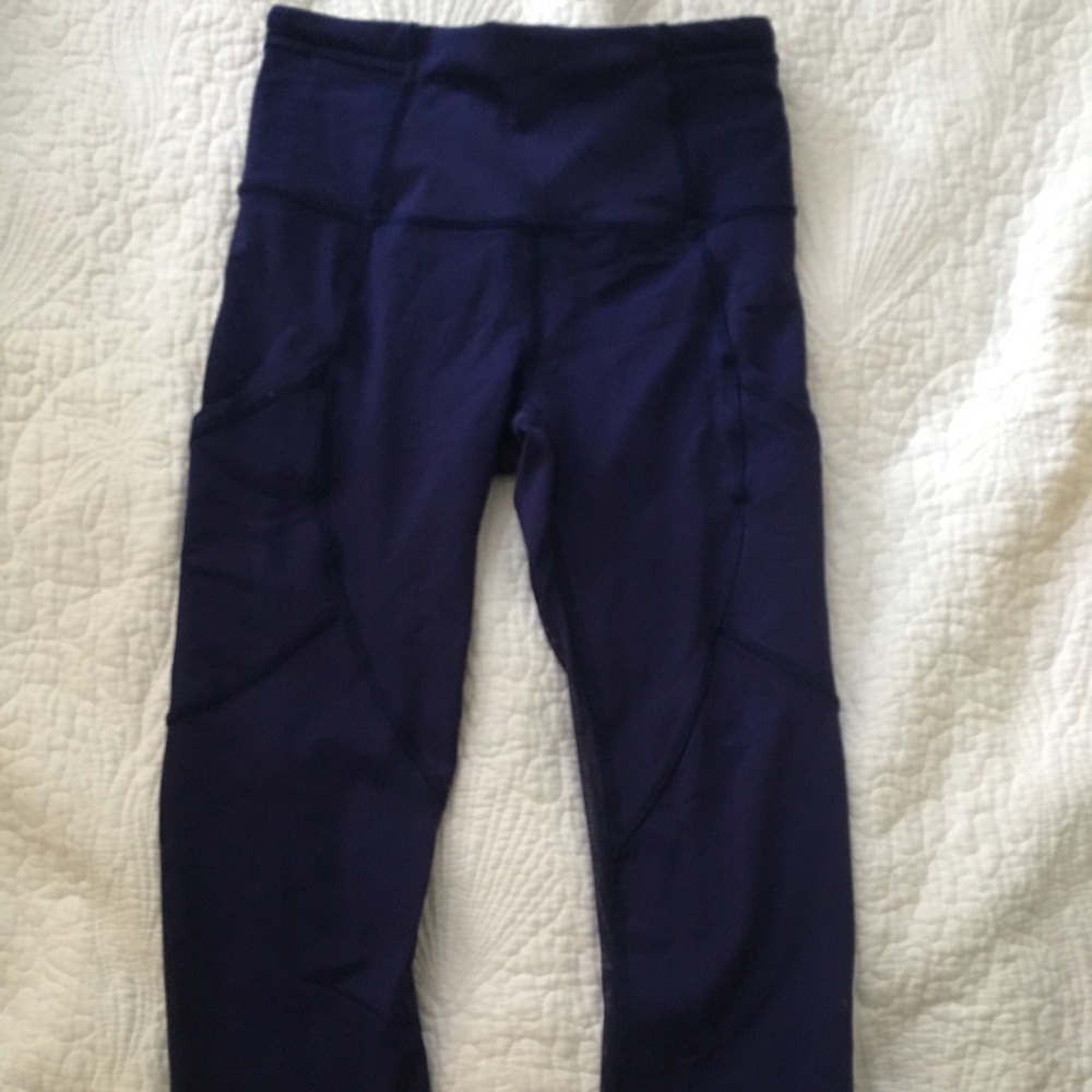 Dark purple cropped Lululemon leggings